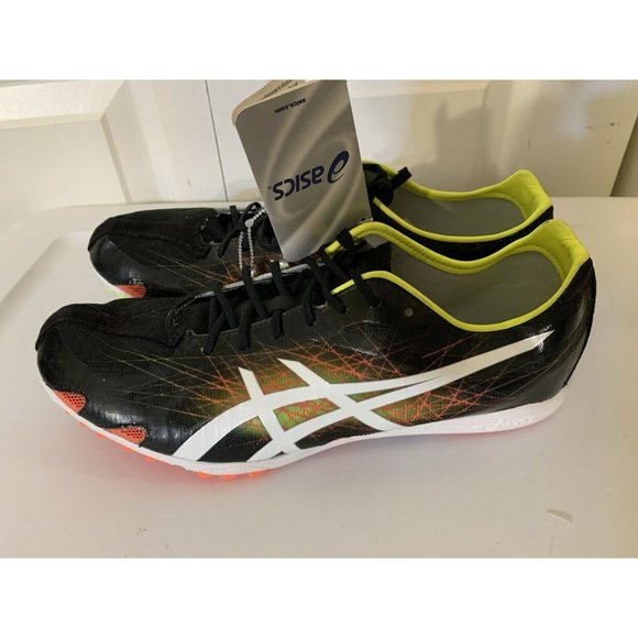 New Asics G604Y Gunlap Black White Track And Field Shoes Men's US‎ 10 - Picture 4 of 8